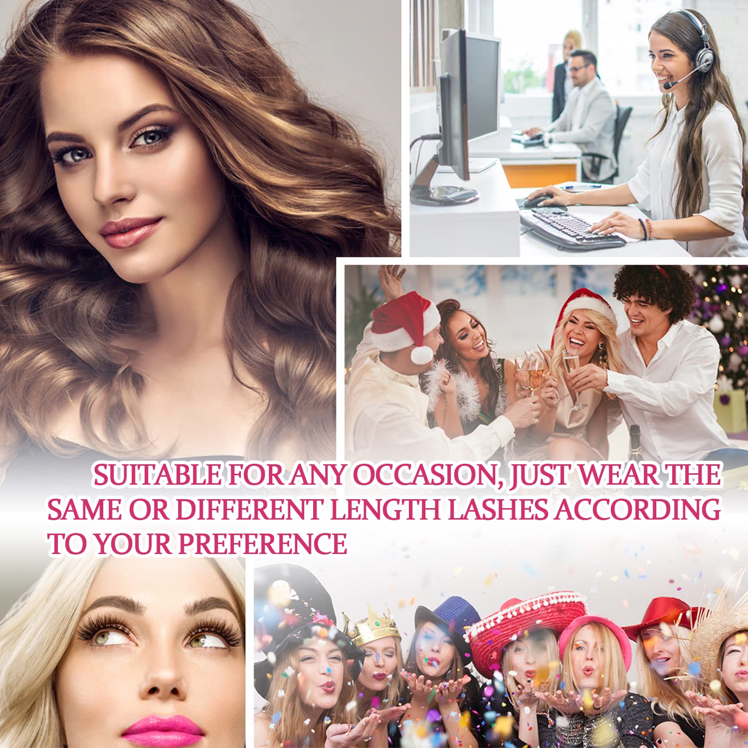 WONSIS lash clusters create open, cat, or dramatic looks for work, parties, or travel