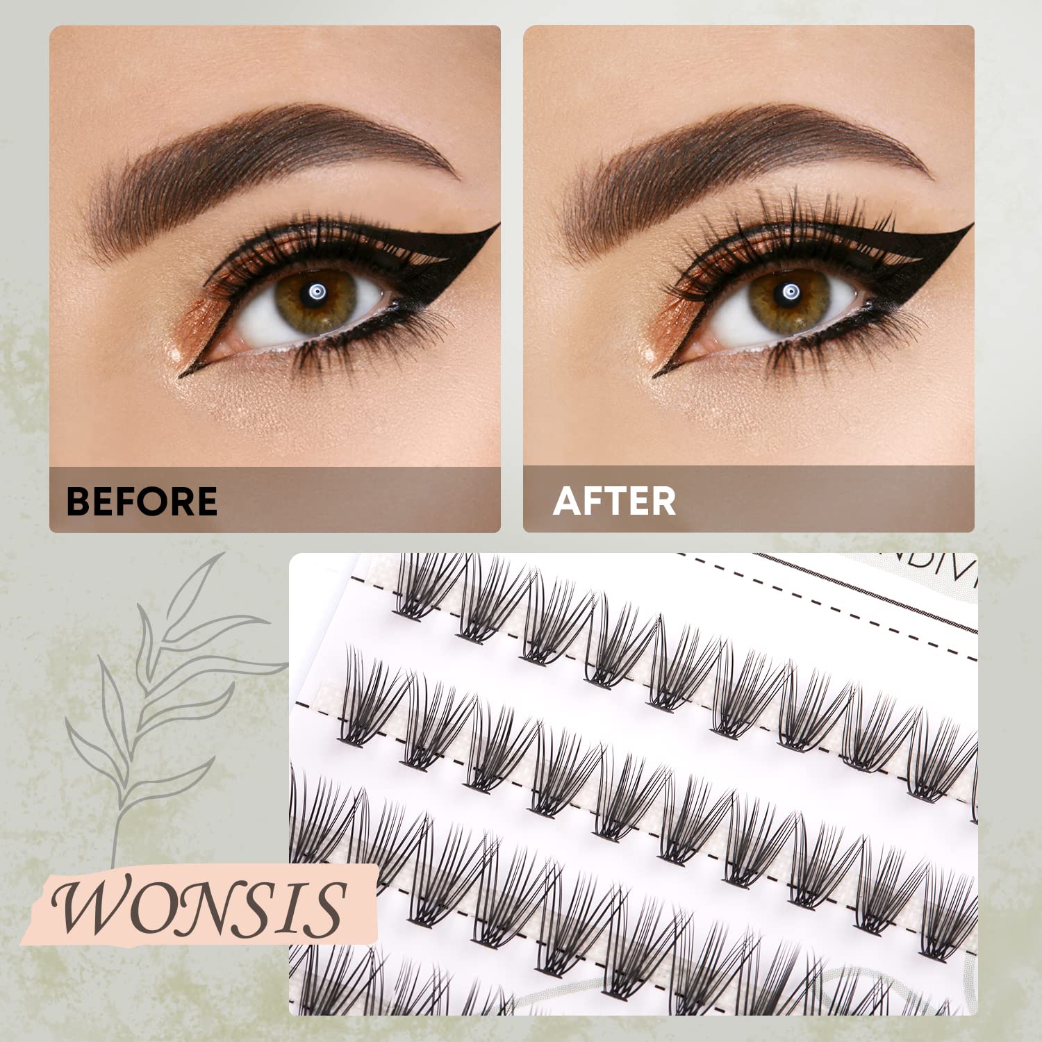 WONSIS Lash Clusters suited for professional or home applications.