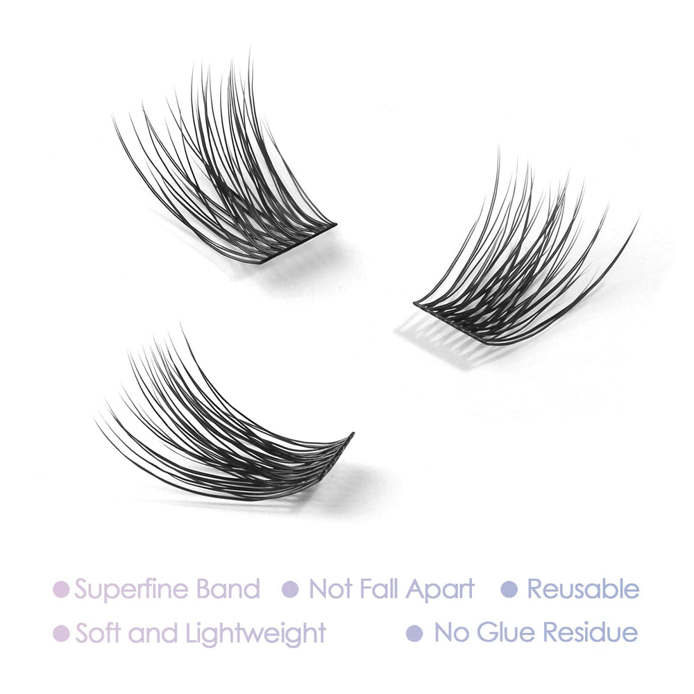 WONSIS wispy fluffy lashes closeup highlights a soft, natural look.