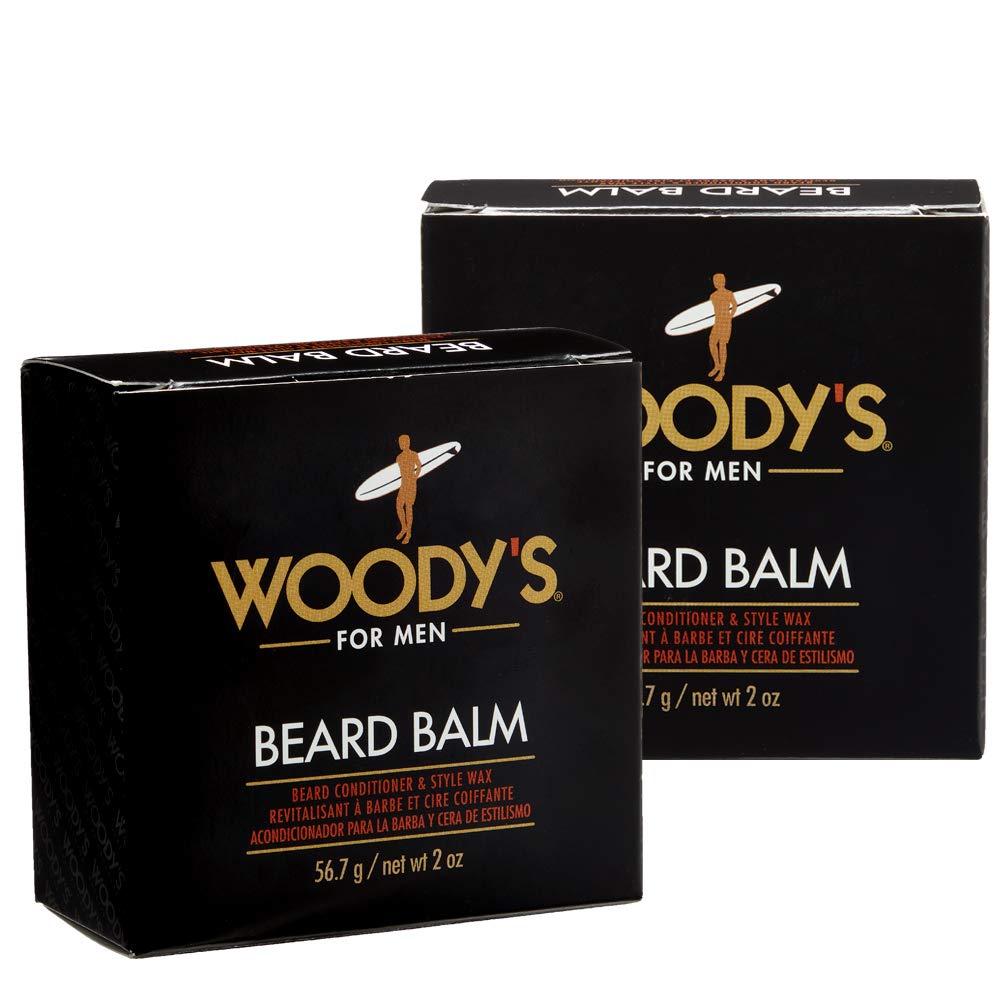 Travel-friendly Woody's Beard Balm pack ready for grooming anywhere.