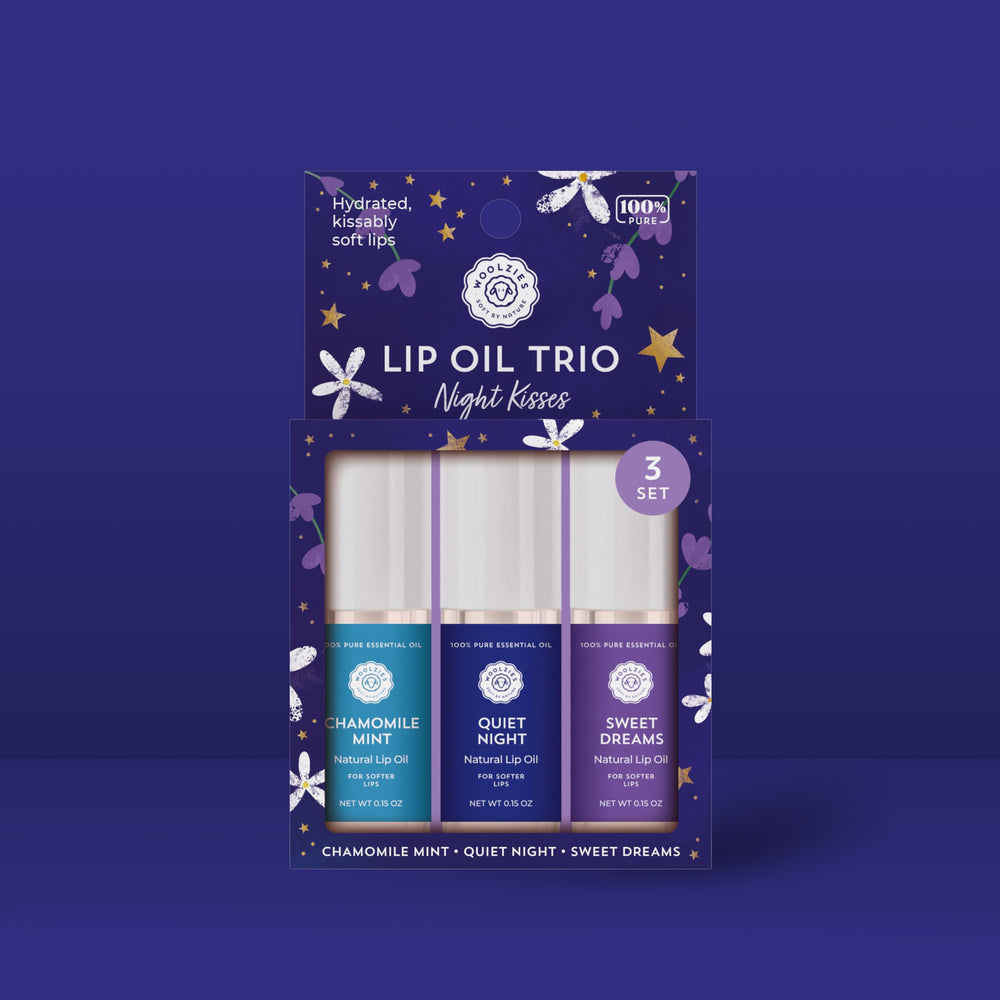 Woolzies lip oils compact travel case keeps you moisturized on the go.