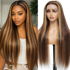 WOOMN ombre lace front wig 30in honey blonde adds dramatic length and fullness.