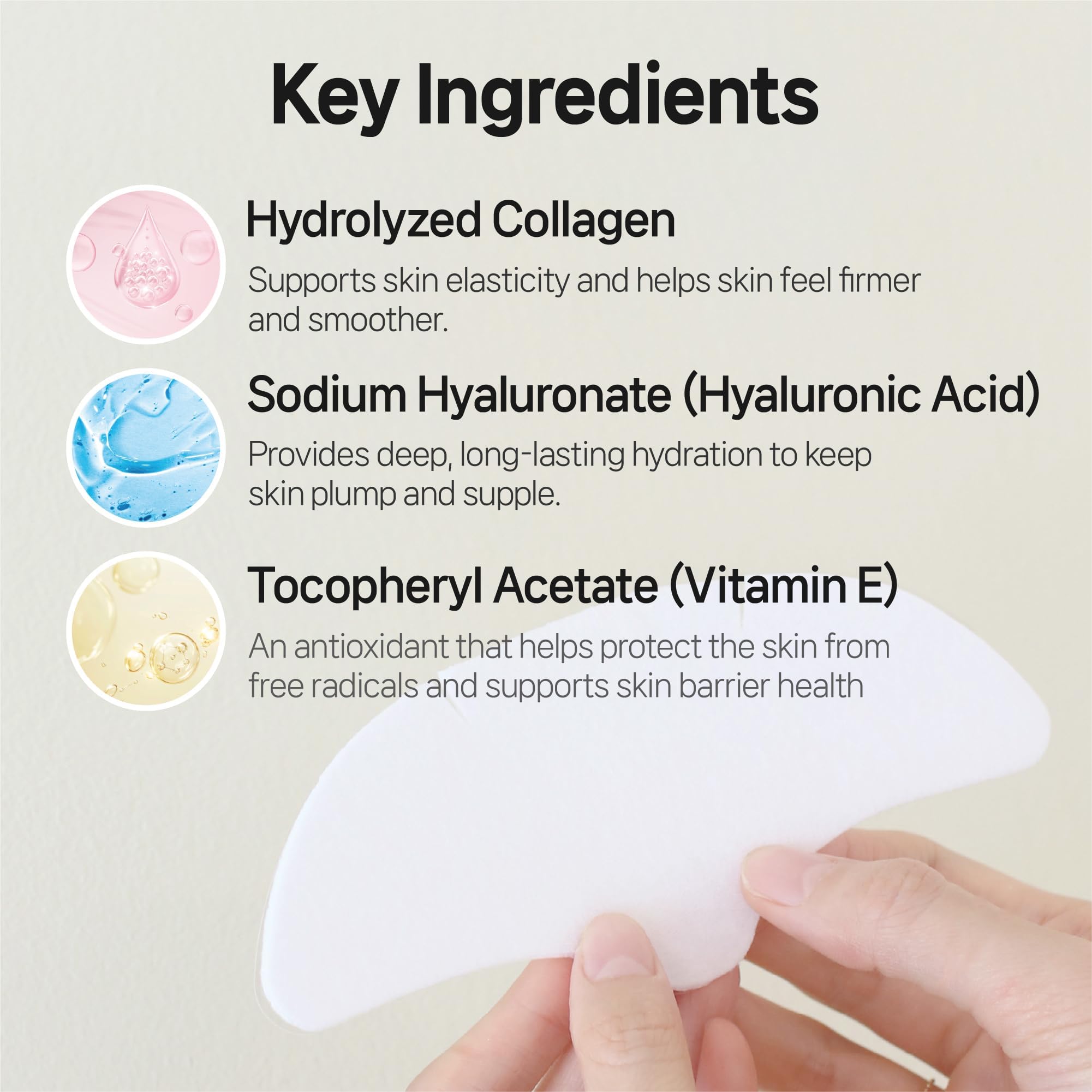 Patches applied at night to support skin moisture throughout the night.