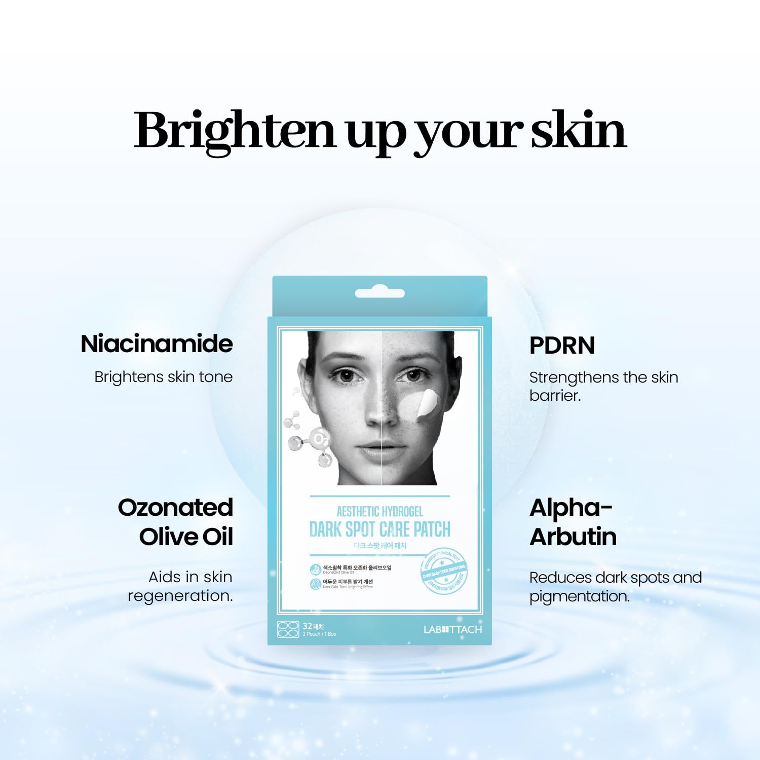 Wooshin Labottach PDRN hydrogel patch close-up.