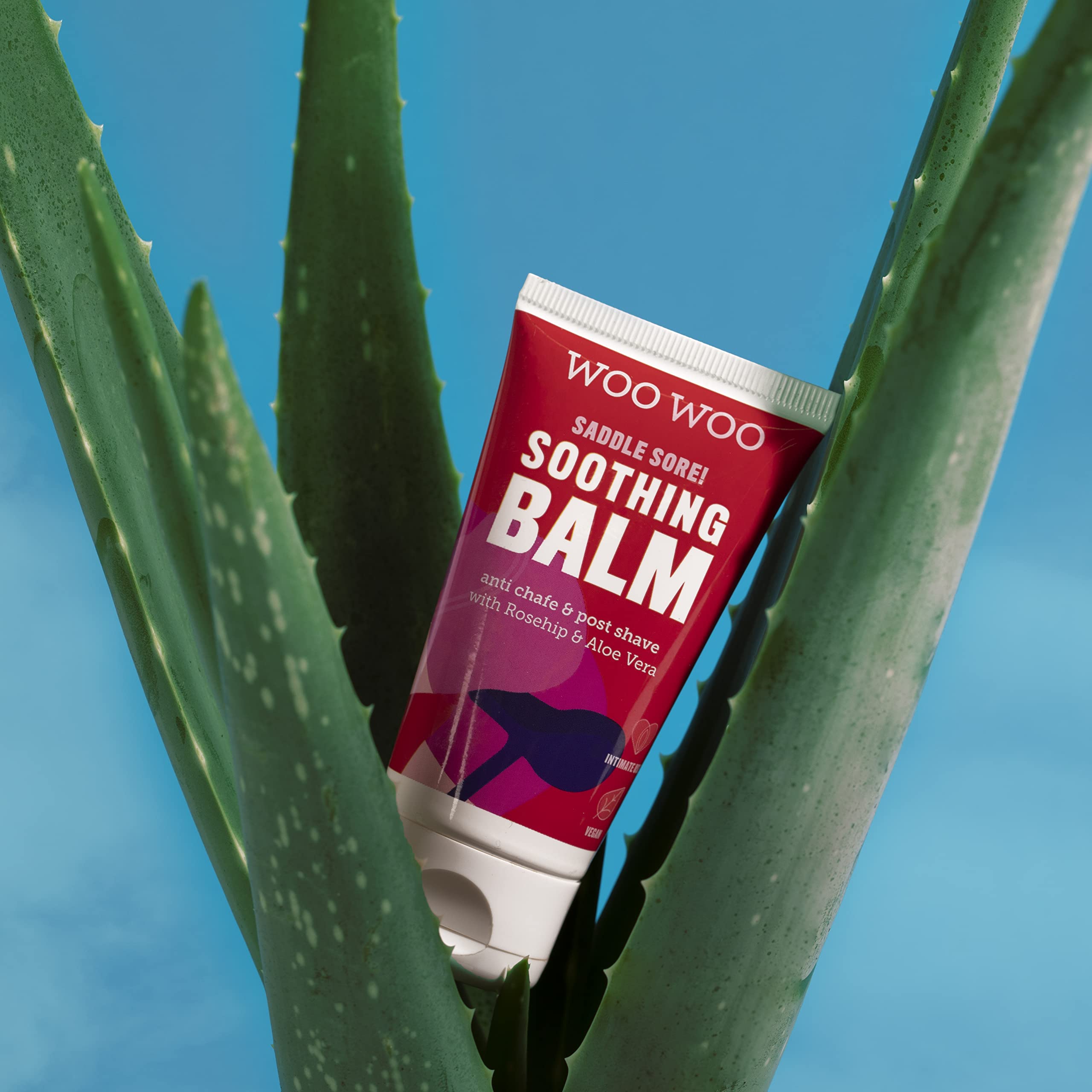 WOOWOO Saddle Sore Balm with aloe vera provides cooling calm for irritated skin