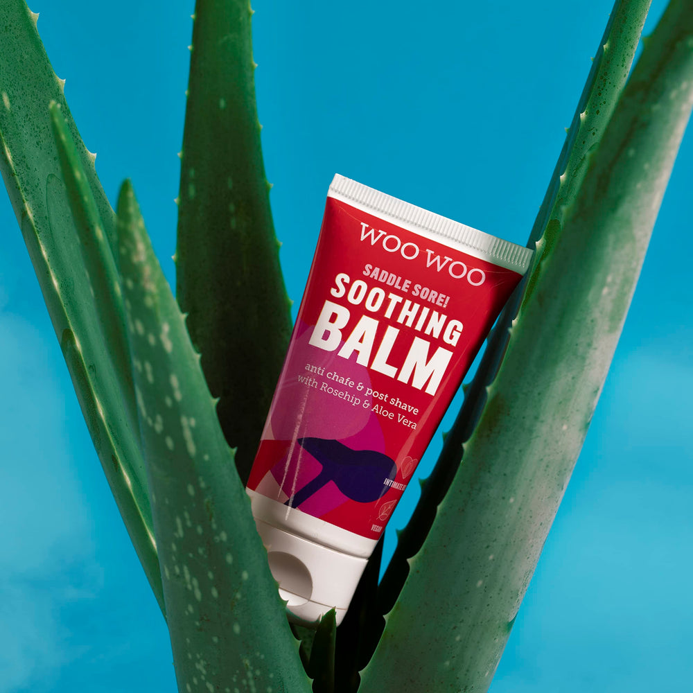 WOOWOO Saddle Sore Balm with aloe vera provides cooling calm for irritated skin