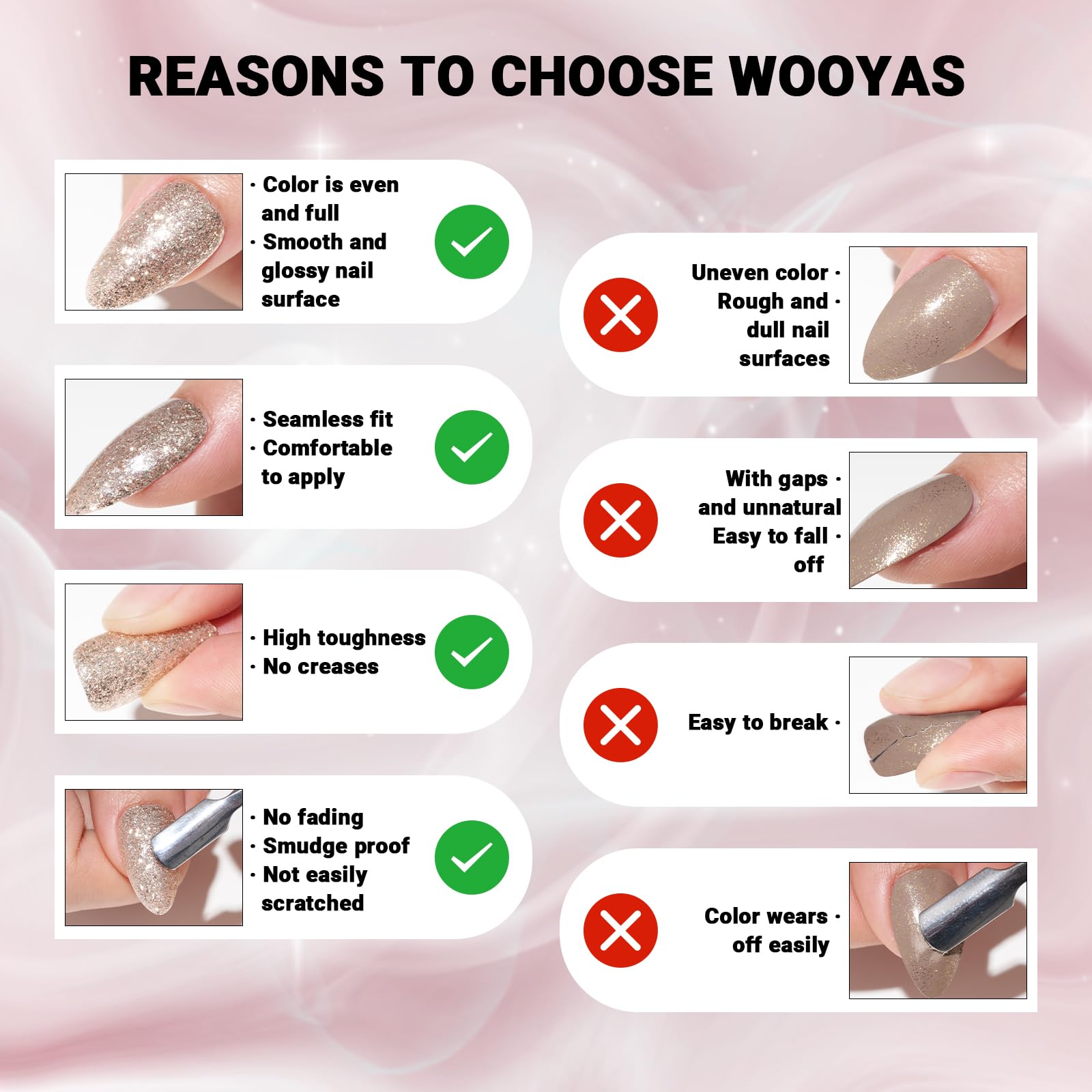 WOOYAS ready-to-wear nails require no polish or UV light
