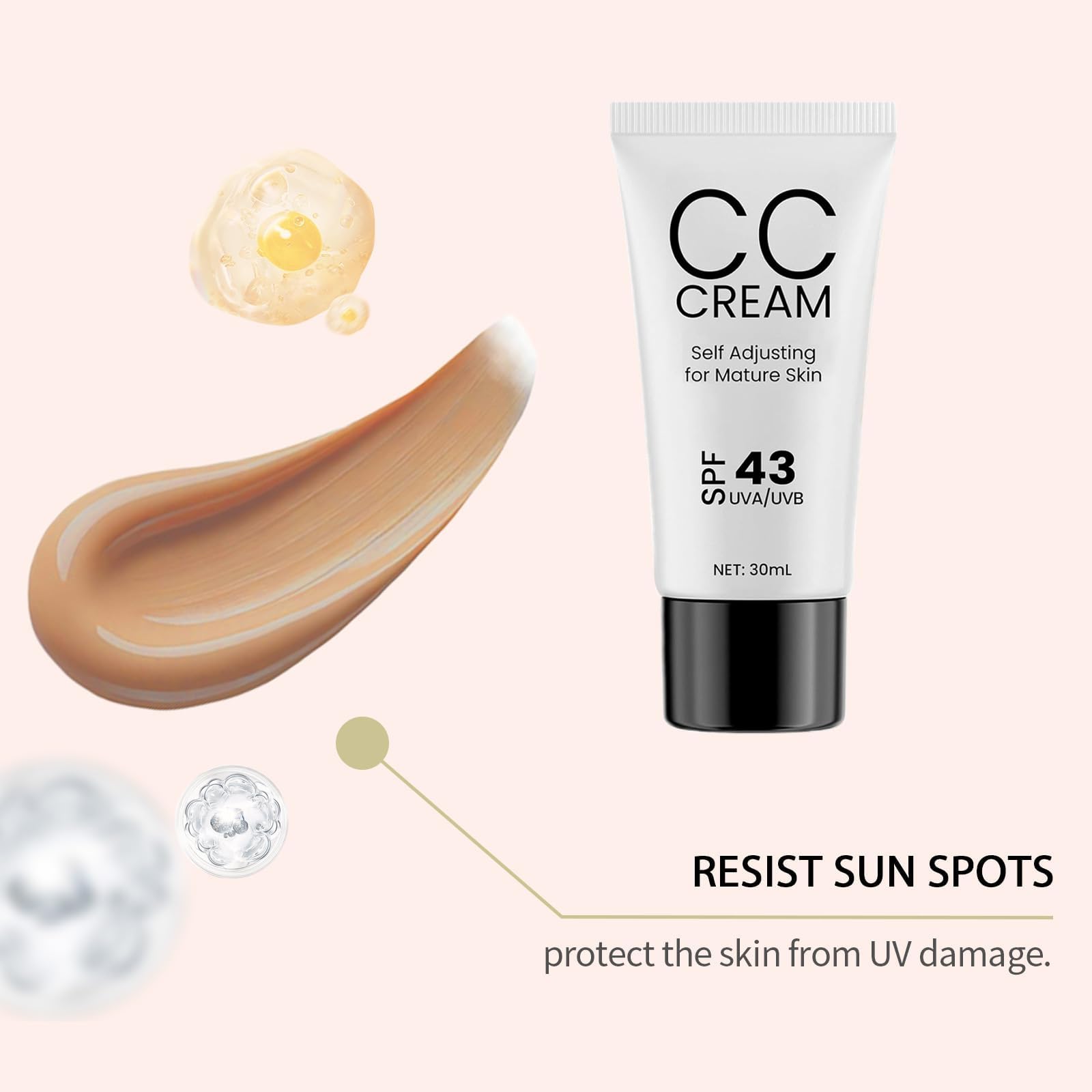 WOPPOE CC Cream application with fingertips for seamless blend.