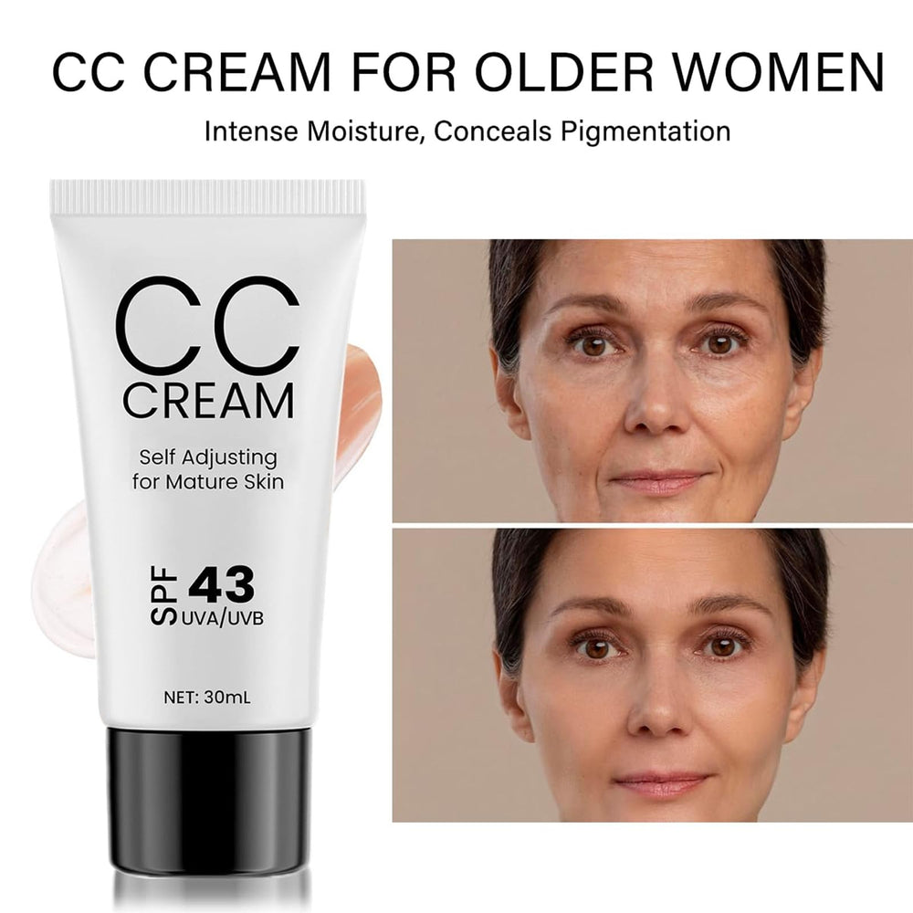 WOPPOE CC Cream swirl on skin shows tone adjustment.