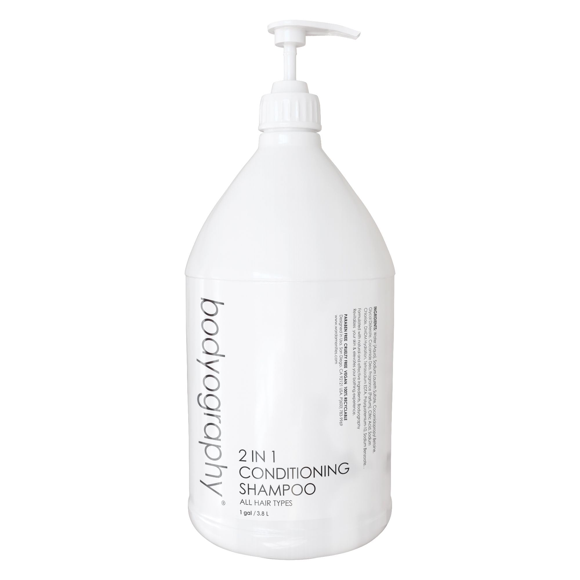 World Amenities Bodyography bottle pour shows convenient on-the-go styling.