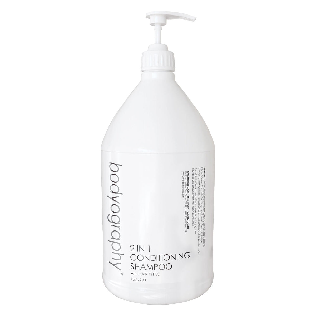 World Amenities Bodyography bottle pour shows convenient on-the-go styling.
