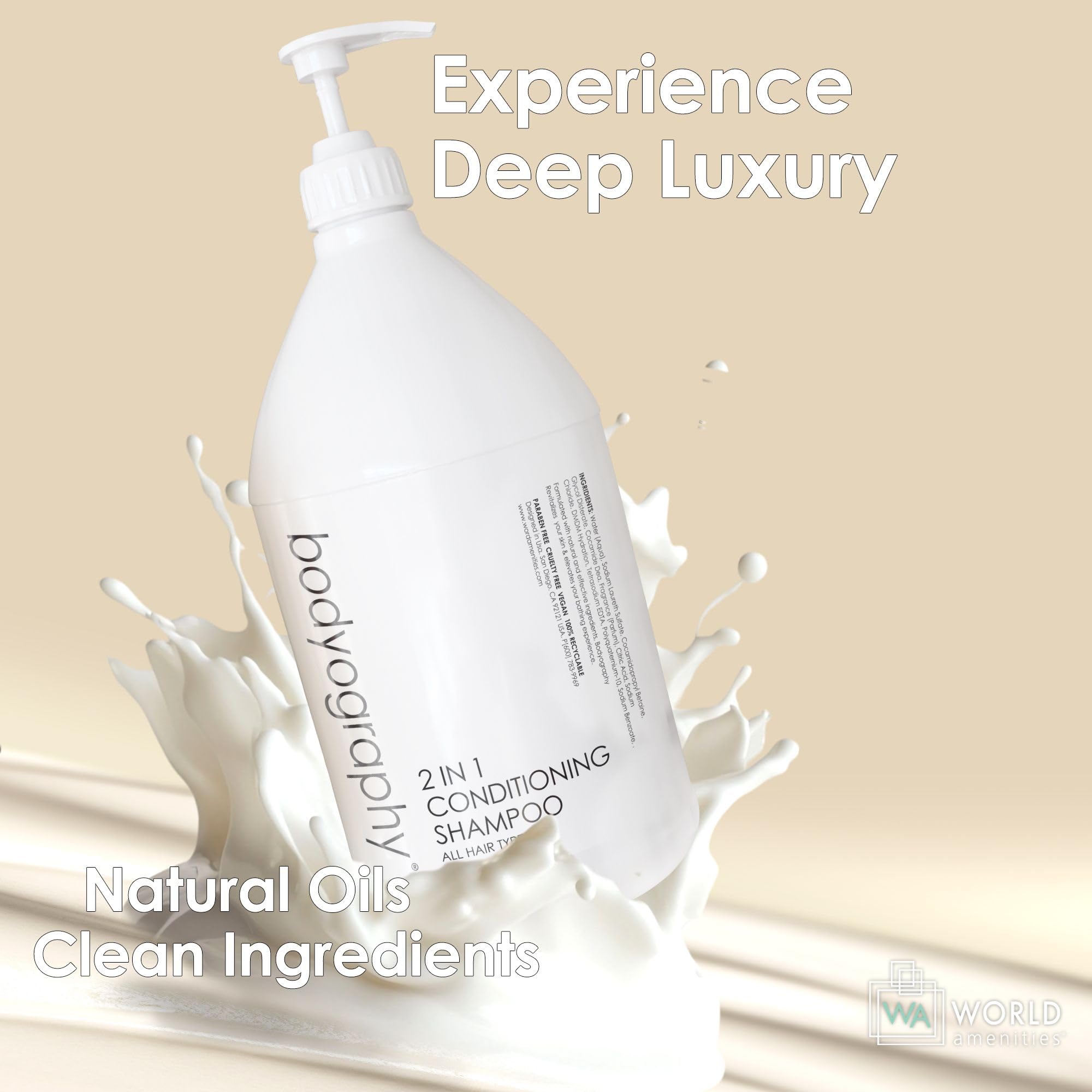 World Amenities Bodyography travel-friendly packaging for busy routines.
