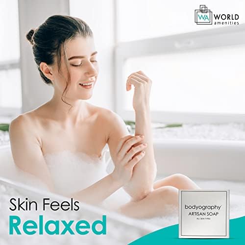 World Amenities Bodyography Blanc close-up shows smooth texture for guest massages.