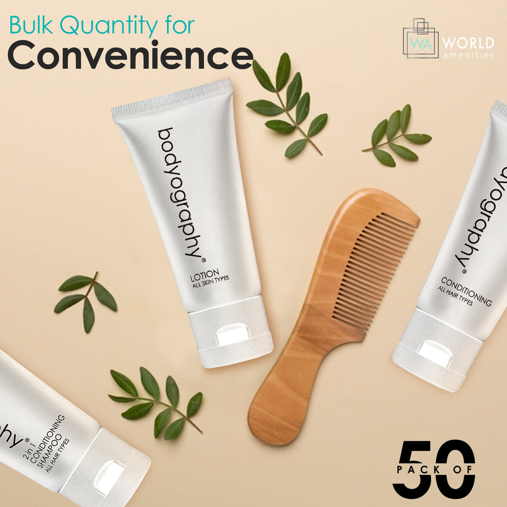 World Amenities Bodyography Blanc hand lotion being applied for daily skin care