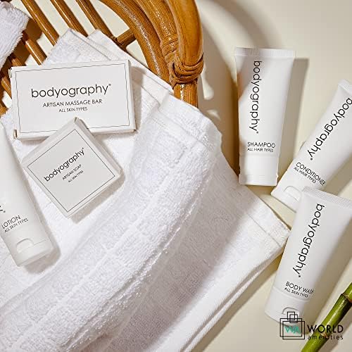 World Amenities Bodyography Blanc in a hotel room supports guest self-care rituals.