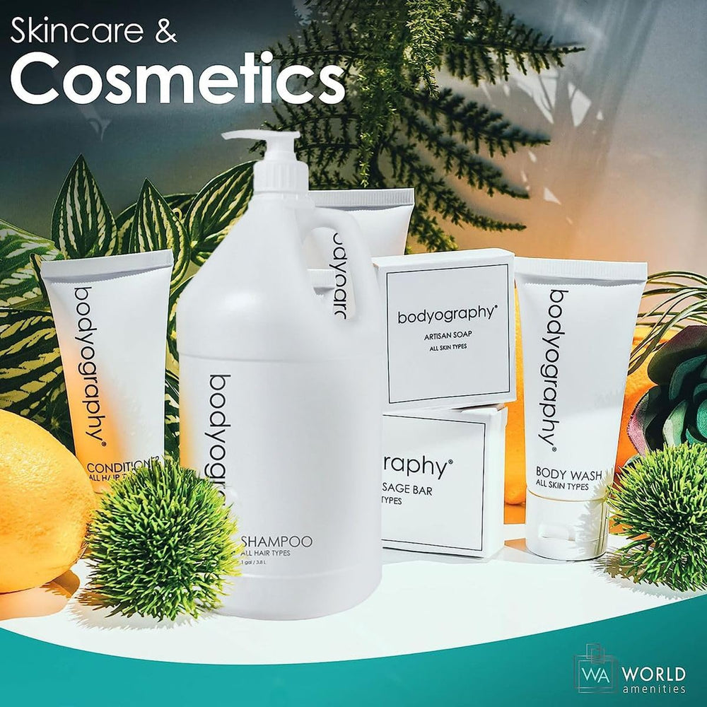 World Amenities Blanc Shampoo packaging presents a sleek premium look for home spa use.