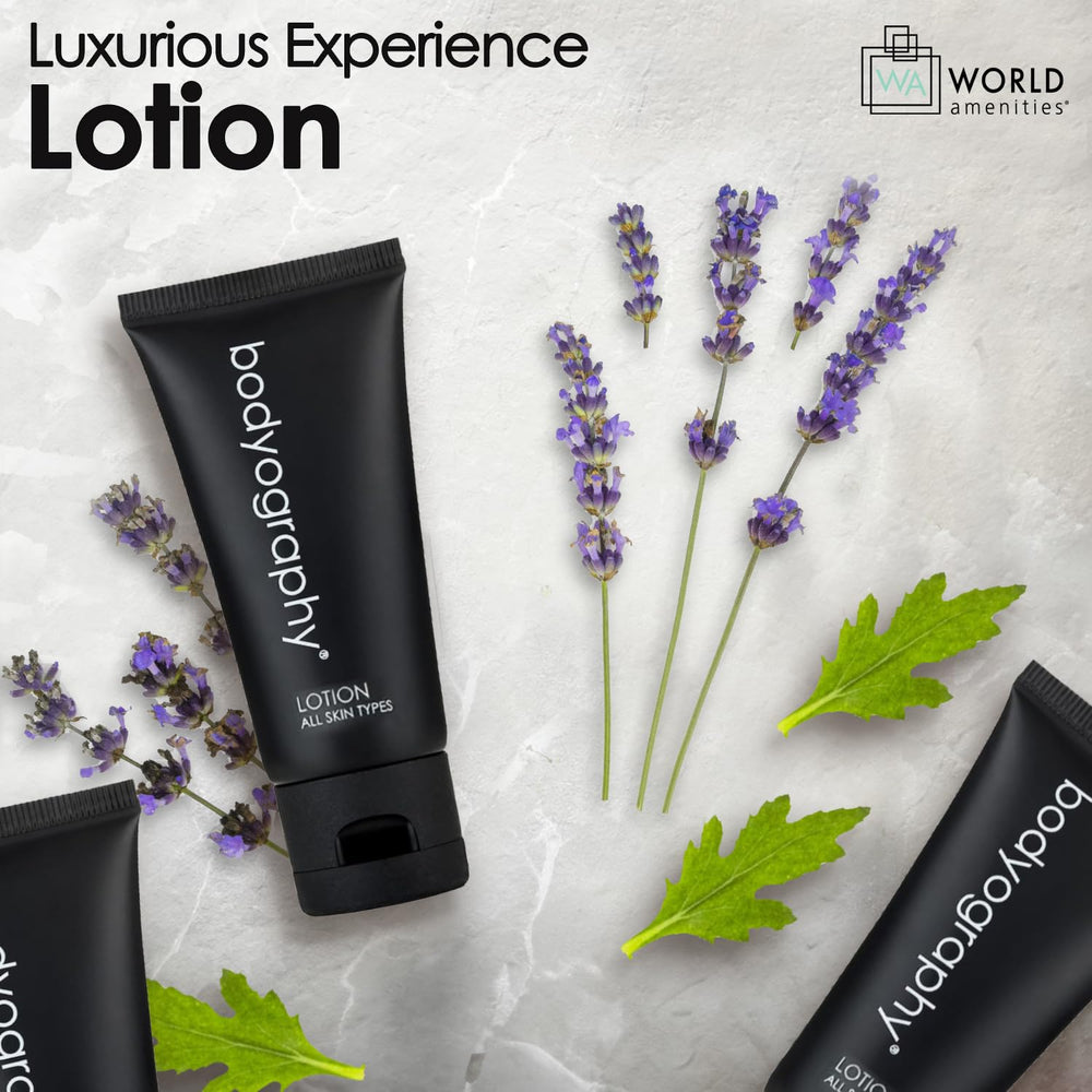 World Amenities Bodyography Lotion applied on clean skin for softness