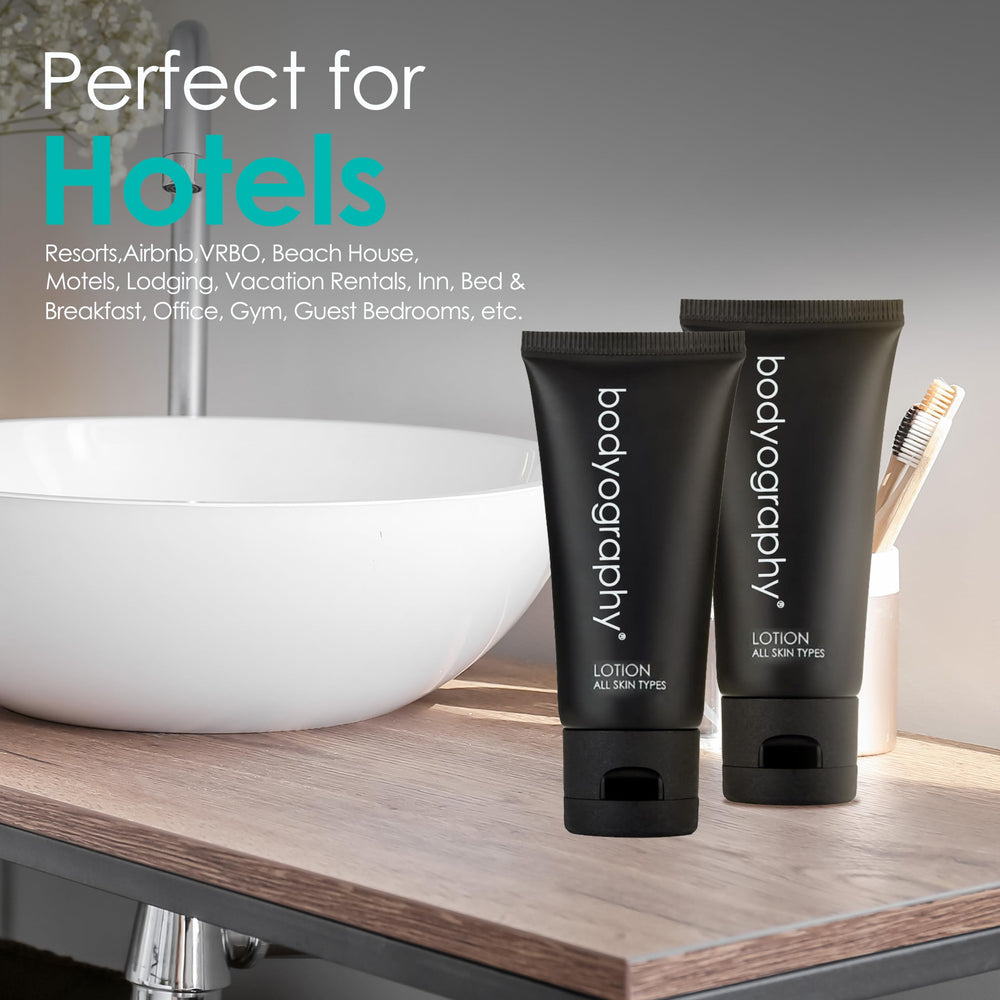 World Amenities Bodyography Lotion texture showing lightweight, non-greasy hydration