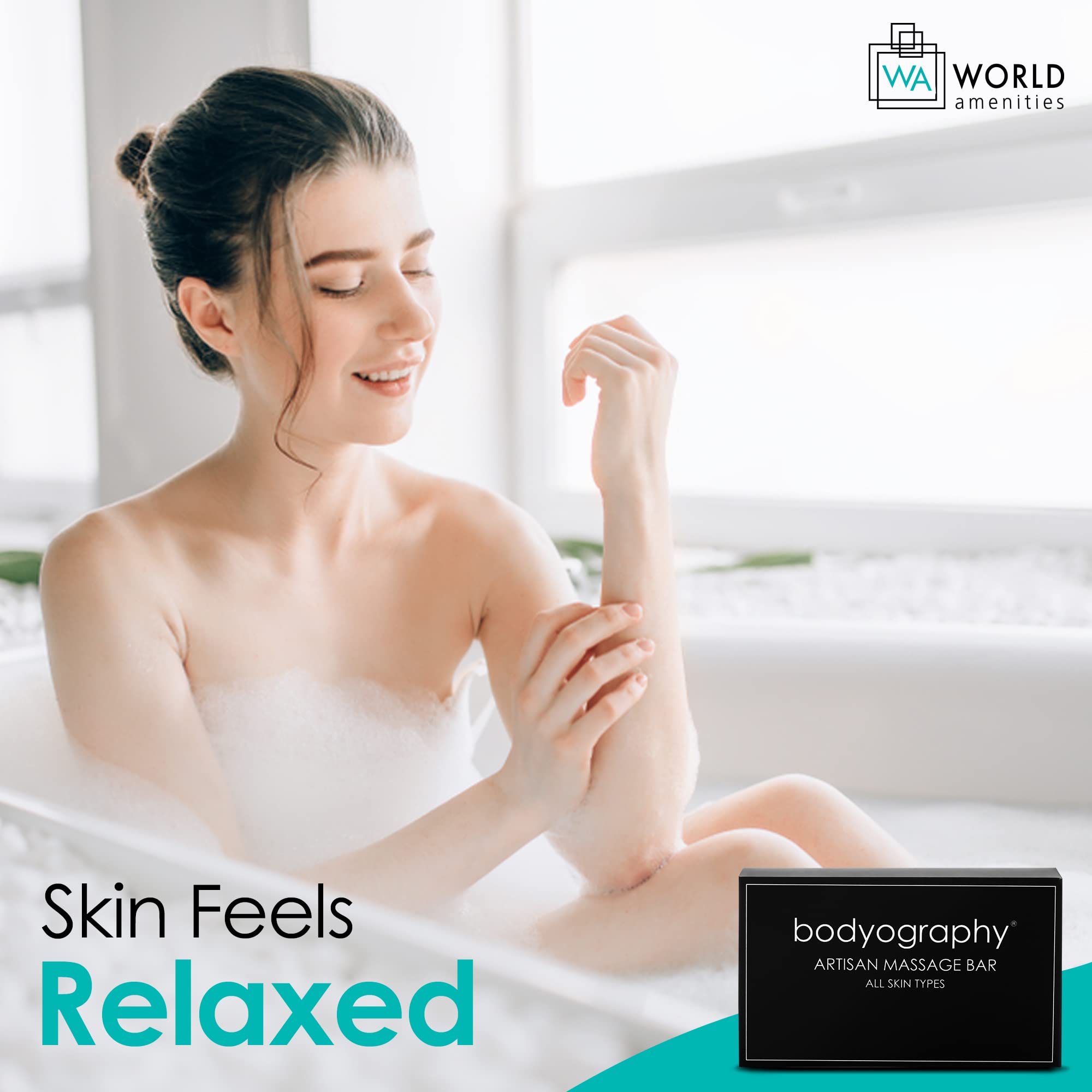 World Amenities Bodyography Travel Soap lavender peppermint aroma enhancing spaces.