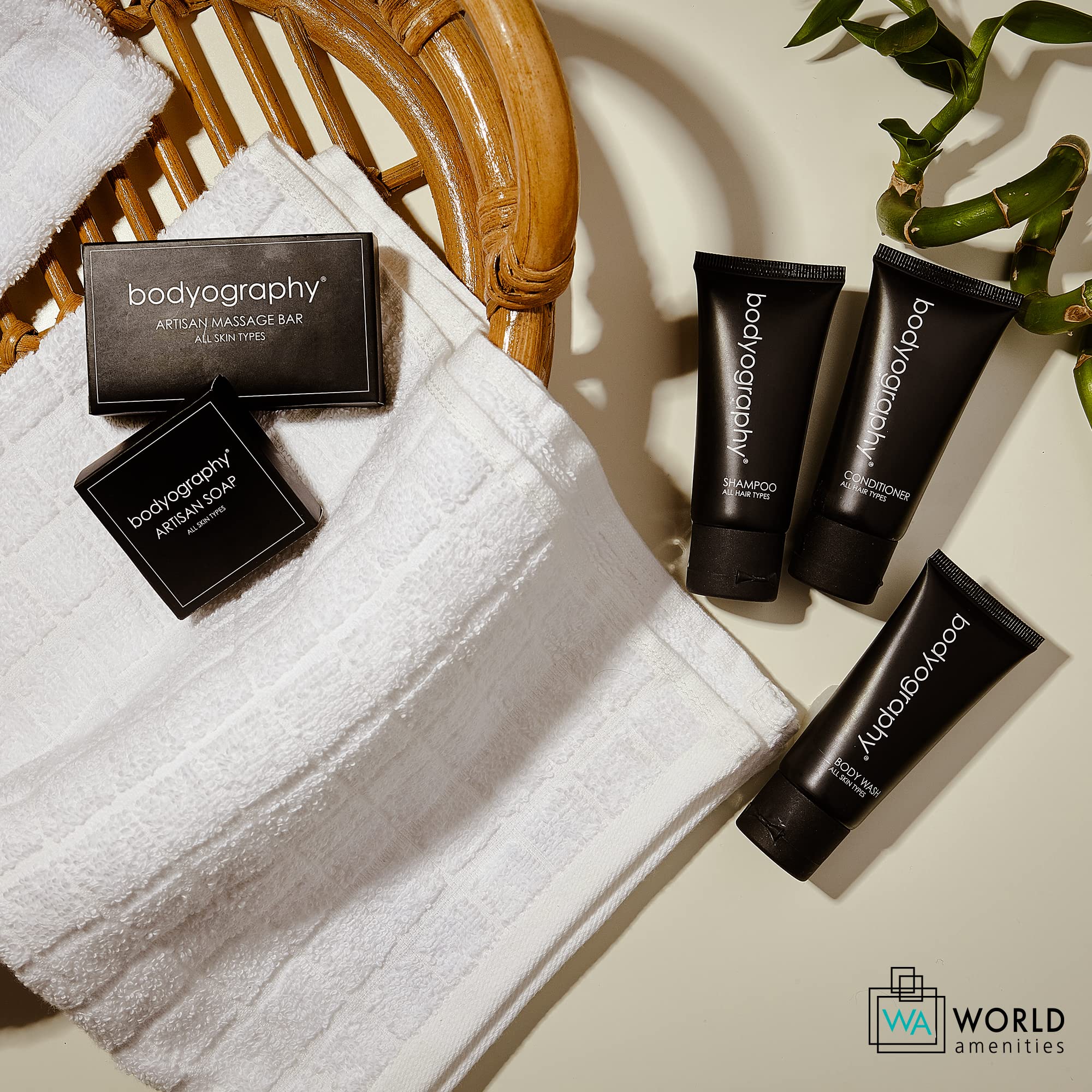 World Amenities Bodyography Travel Soap ideal for hospitality environments.