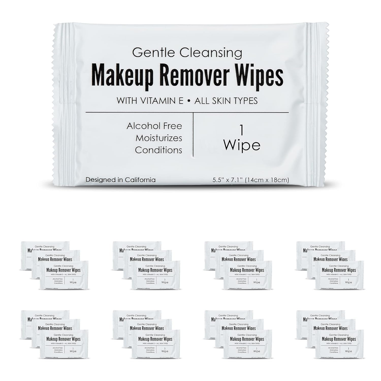 World Amenities makeup remover wipes bulk pack for hotel guests and bulk cleansing