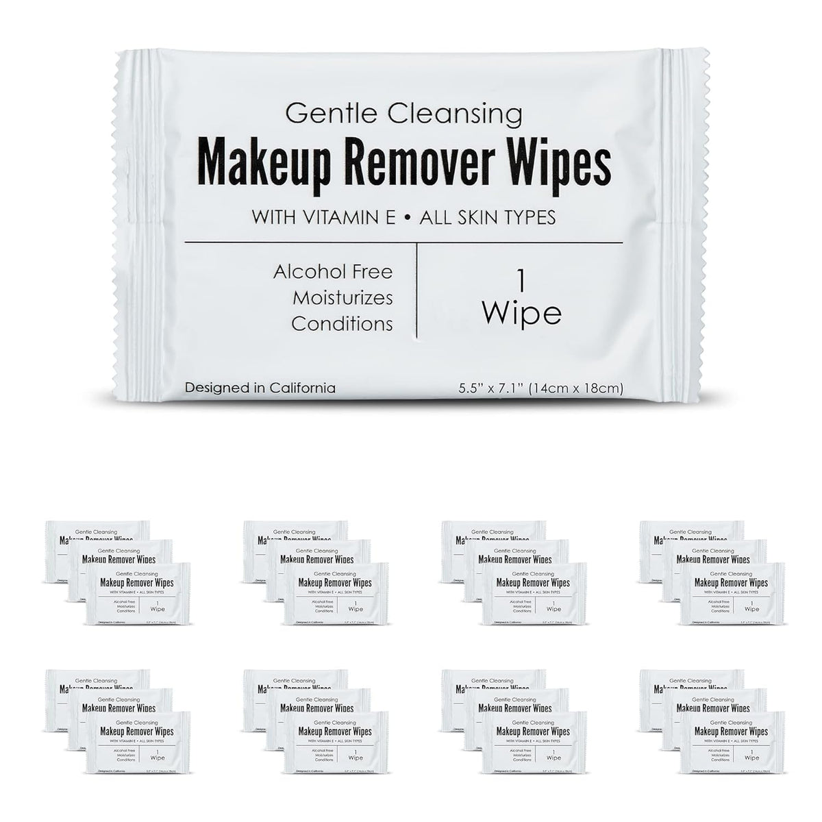 World Amenities makeup remover wipes bulk pack for hotel guests and bulk cleansing