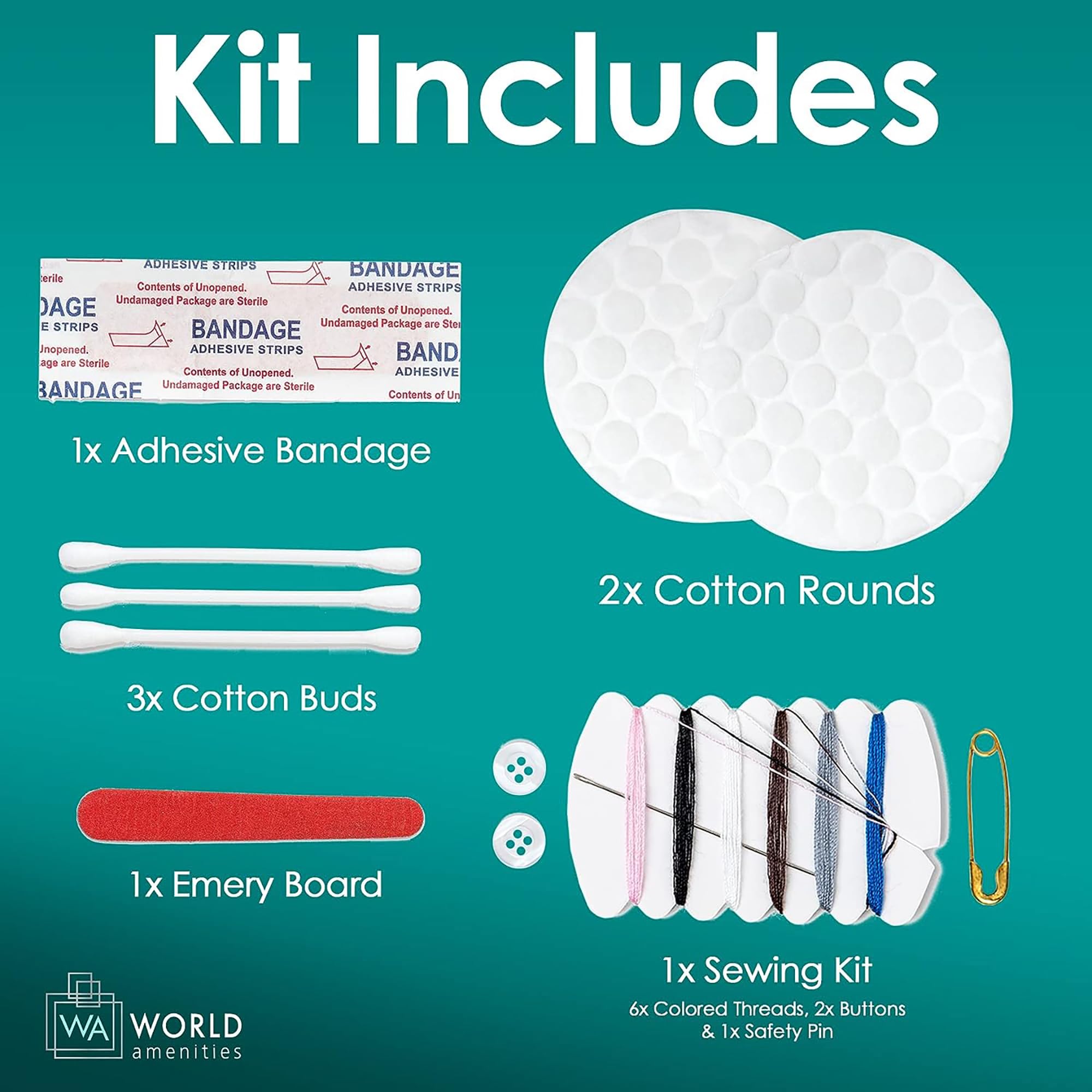 World Amenities vanity kit cotton rounds for refreshing use