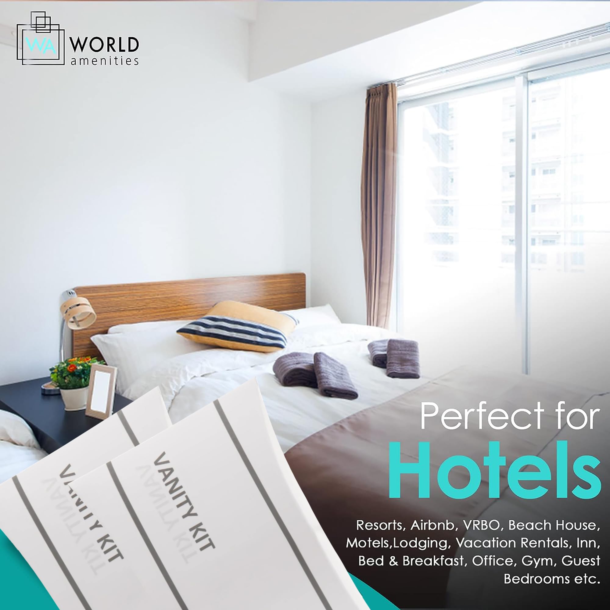 World Amenities vanity kit cotton swabs for gentle cleansing