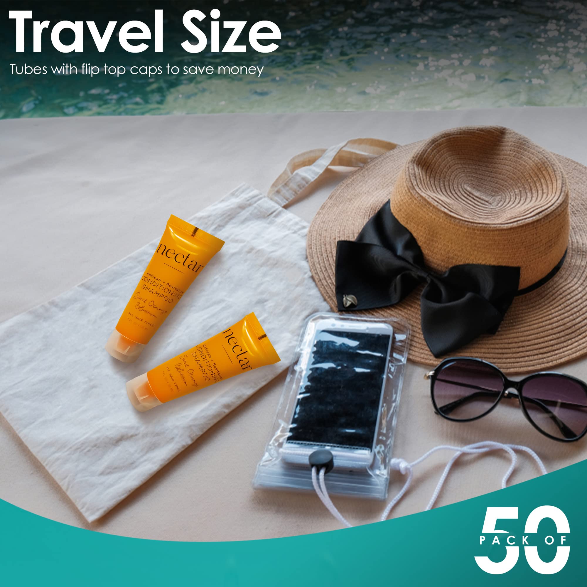 World Amenities Nectar bulk packaging showcases travel-friendly 50 count supply