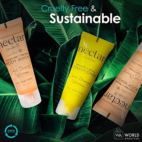 World Amenities Nectar bulk body wash one-ounce tube benefits travel-ready hotels and vacation rentals