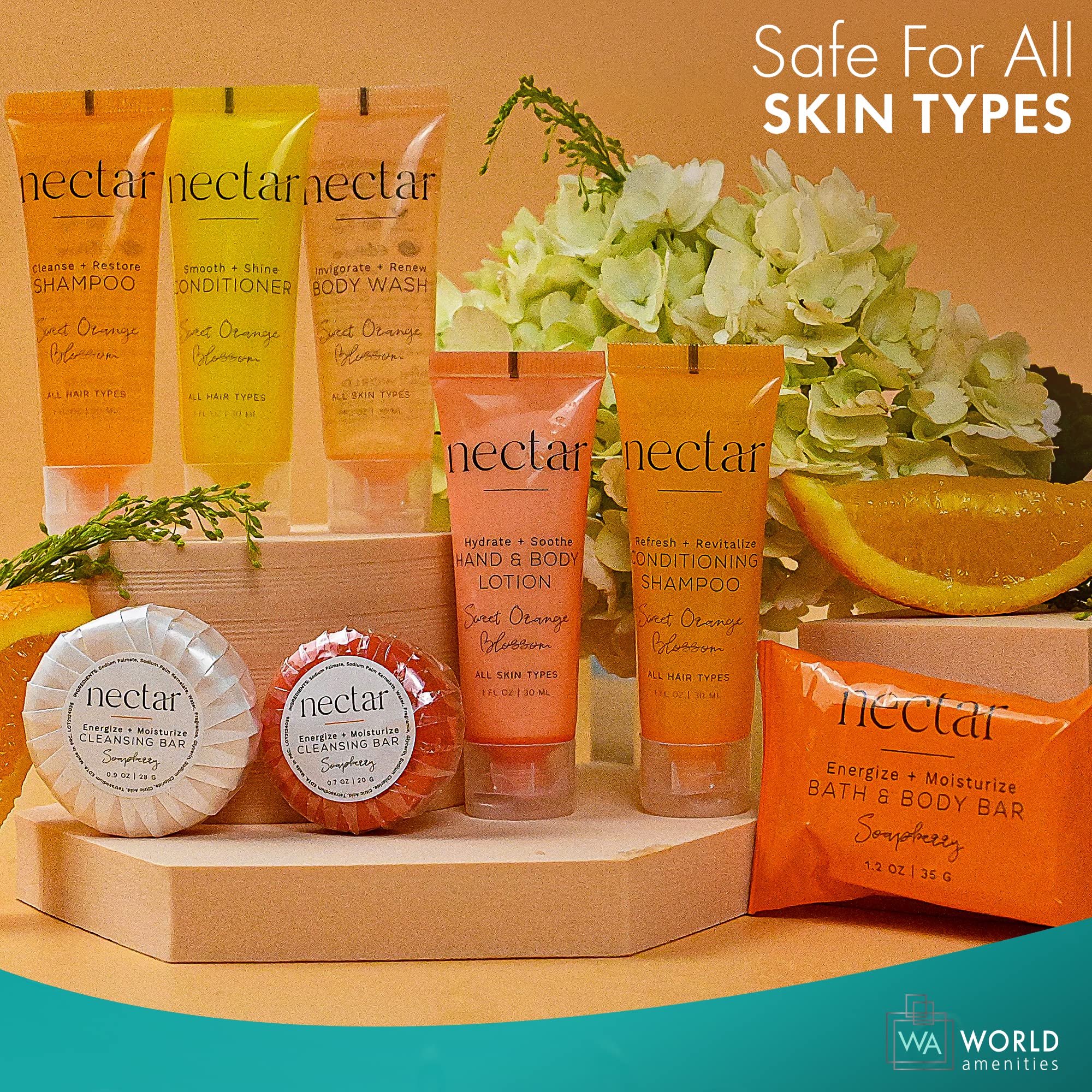 World Amenities Nectar travel-size tubes simplify replenishment in vacation rentals