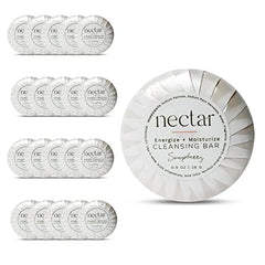 World Amenities Nectar bulk round cleansing bar in hotel packaging for easy restocking