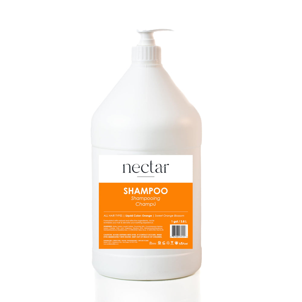World Amenities Nectar Shampoo bottle with pump for easy hotel and rental refills