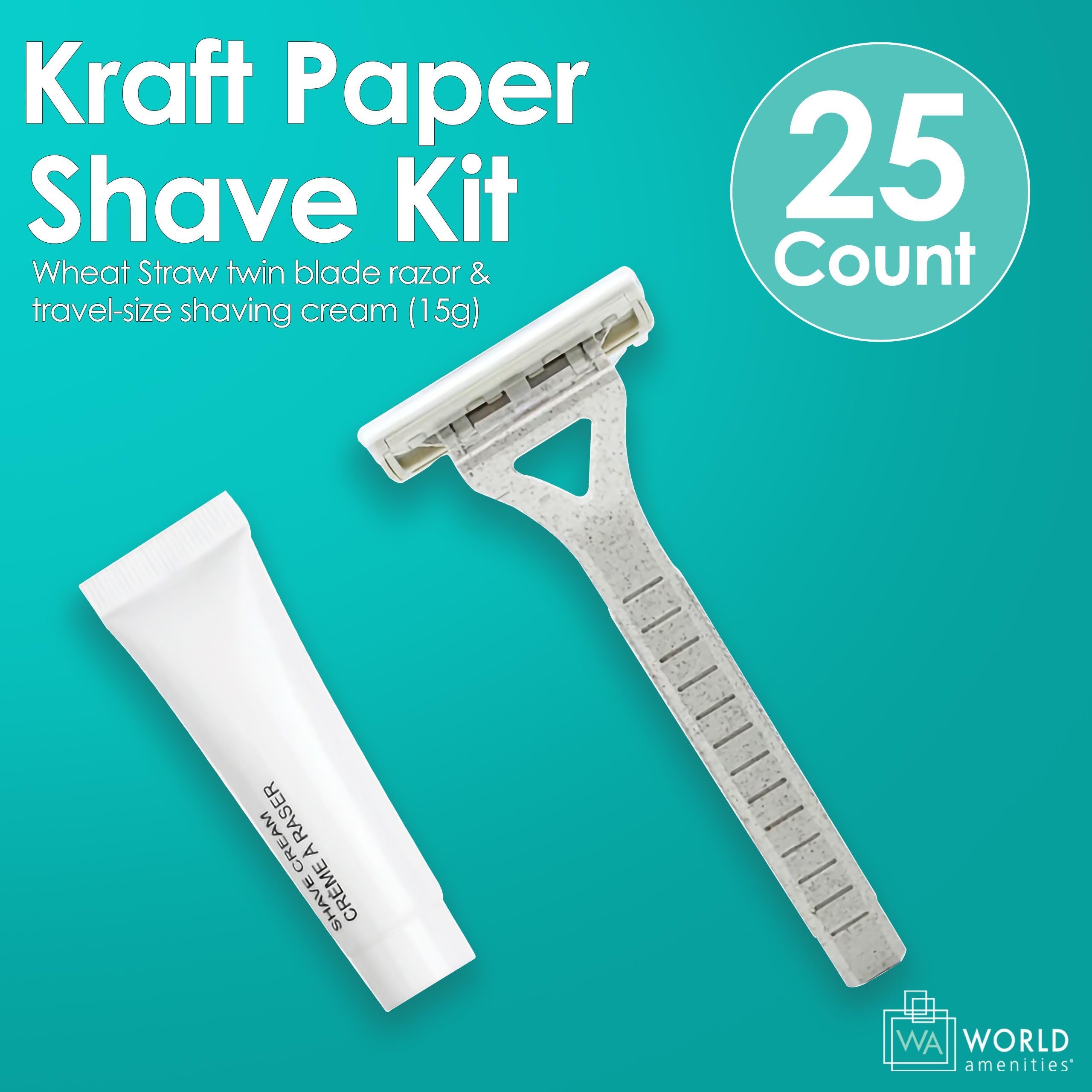 World Amenities kraft paper material reduces waste while keeping components organized.