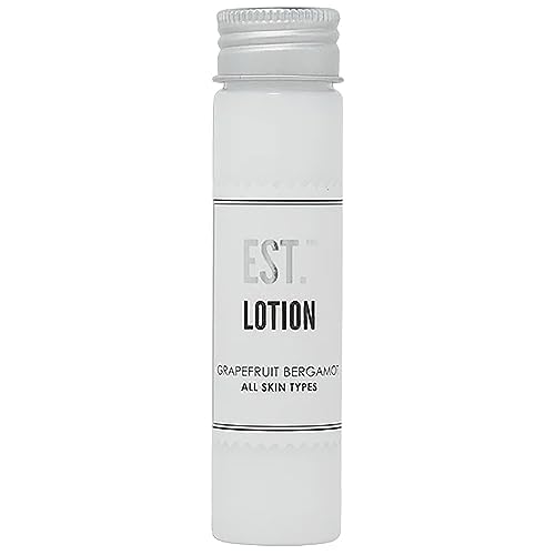 World Amenities soothing lotion bottle showcases travel-friendly size for hotel guest rooms.