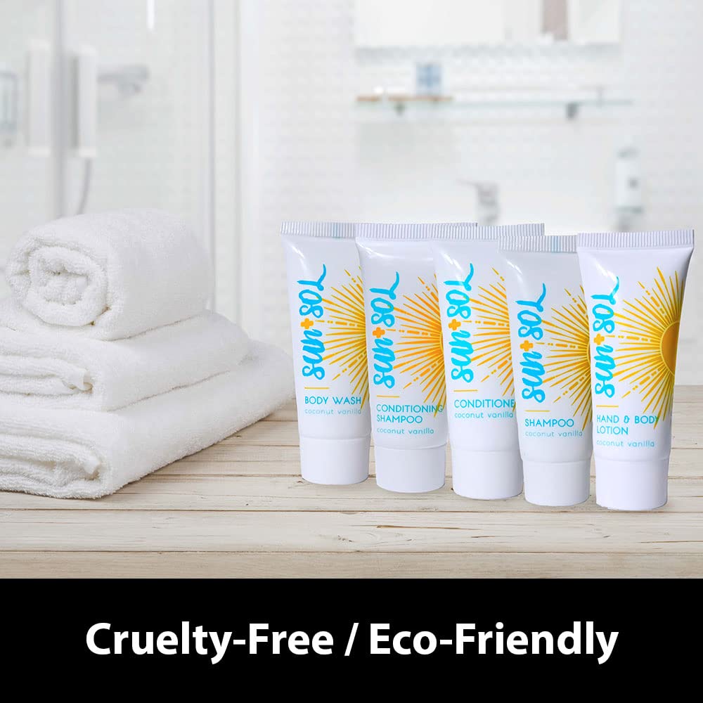 World Amenities Sun Sol lotion bottle label close-up for premium hospitality