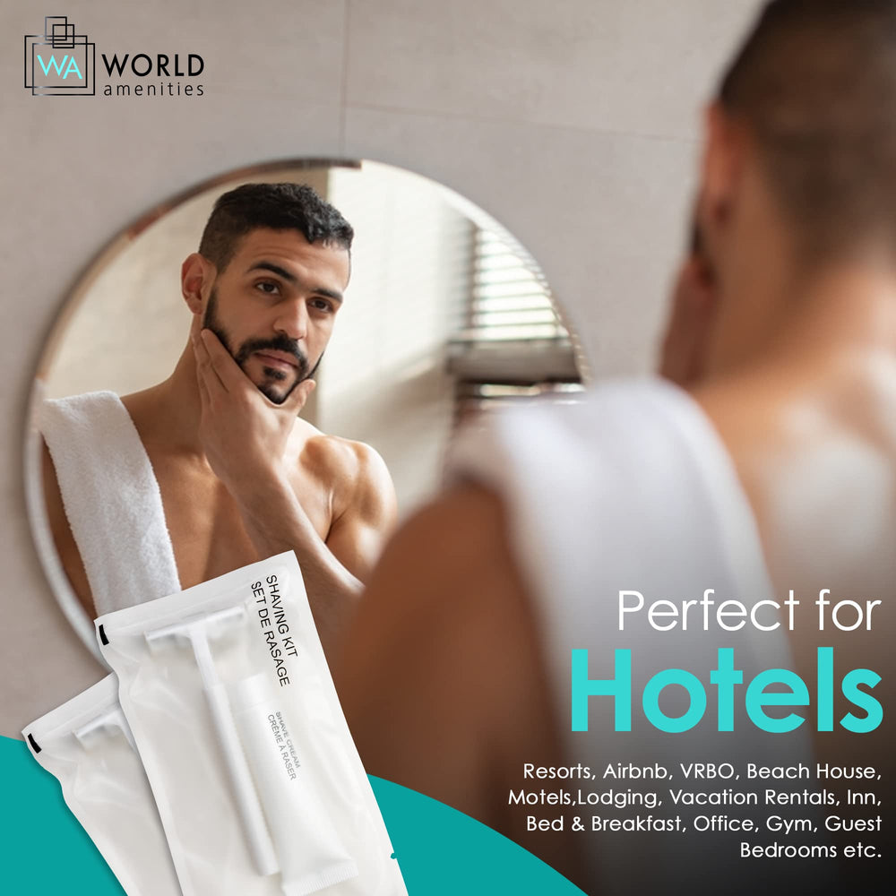World Amenities twin blade razor for a smooth in-room shave.