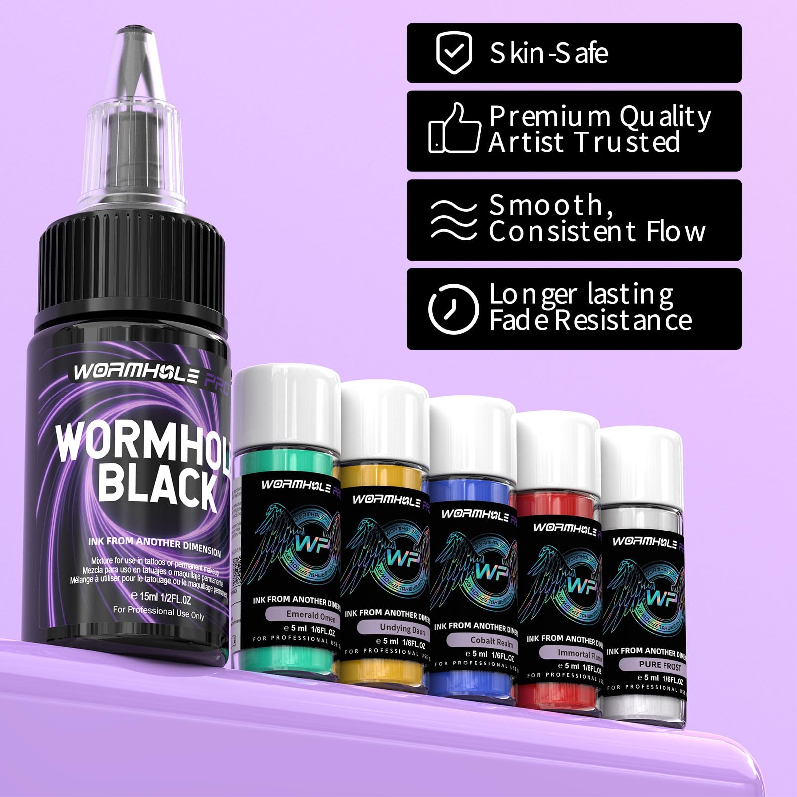 Wormhole Pro ink and color set included for vibrant shading