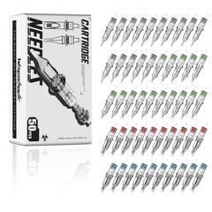 Wormhole Tattoo 1005RL long taper needles for precise lining and clean edges.