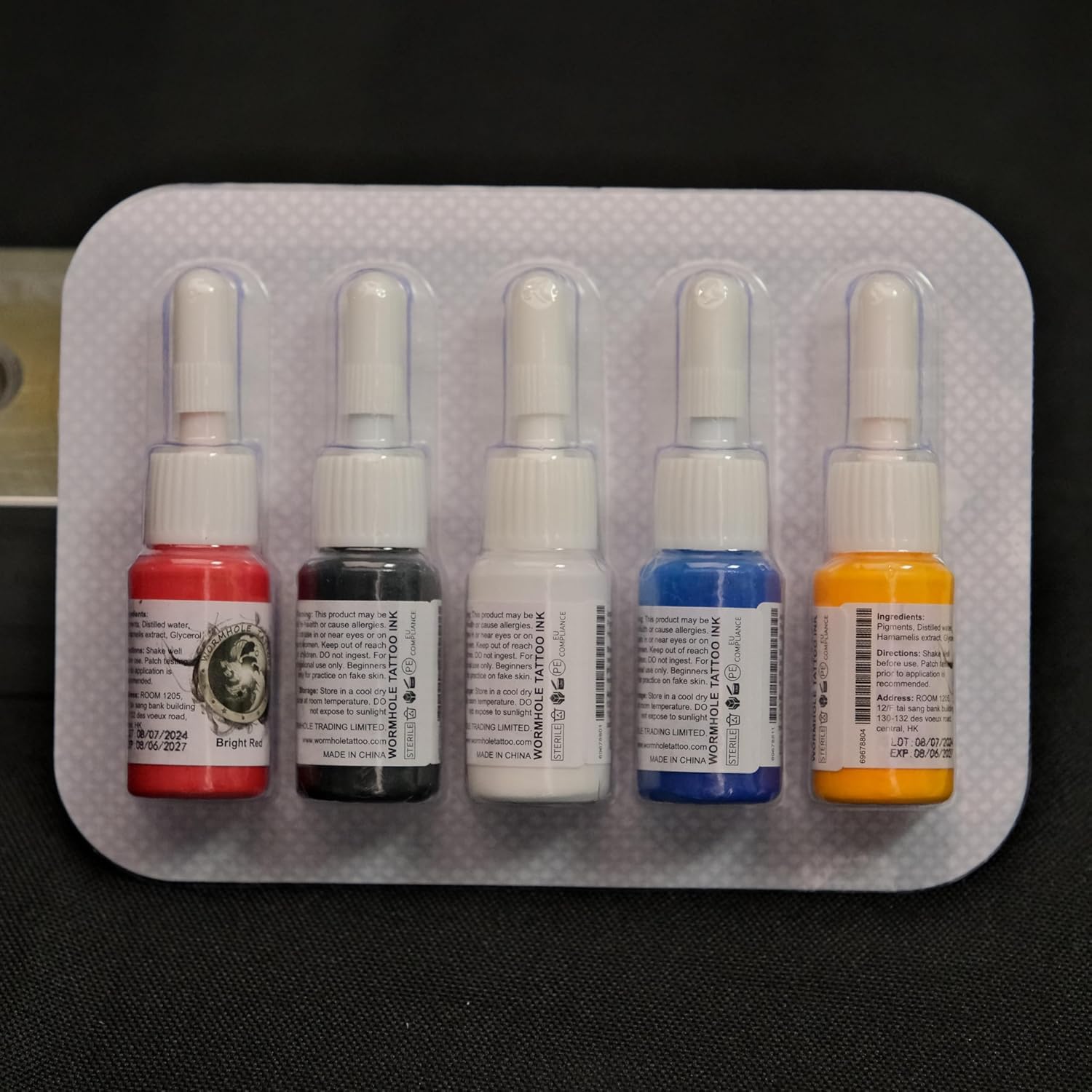 Wormhole Tattoo blue gloves pack ensuring hygienic practice sessions.