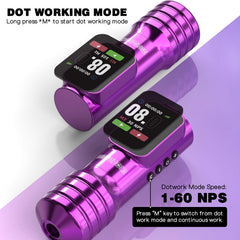 Wormhole Tattoo gun ergonomic grip reduces hand fatigue during sessions