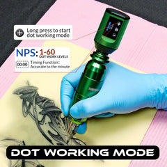 WTK258 aluminum tattoo pen close-up emphasizes sturdy build