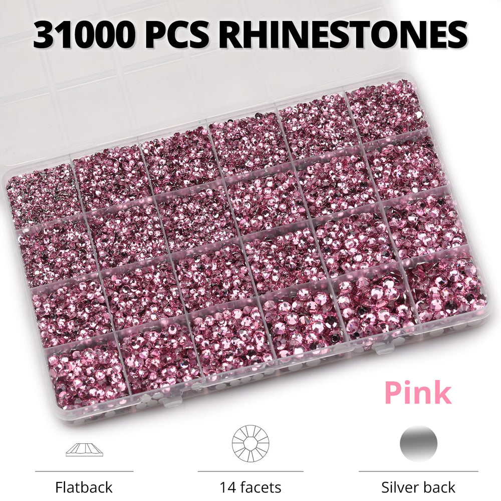 Worthofbest 2–6 mm flatback rhinestones for versatile crafts.