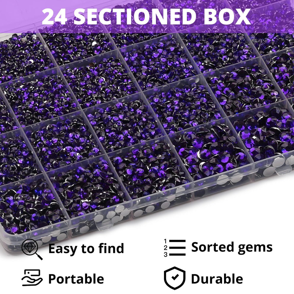Worthofbest 24-grid organizer keeps sizes neatly sorted for easy crafting.