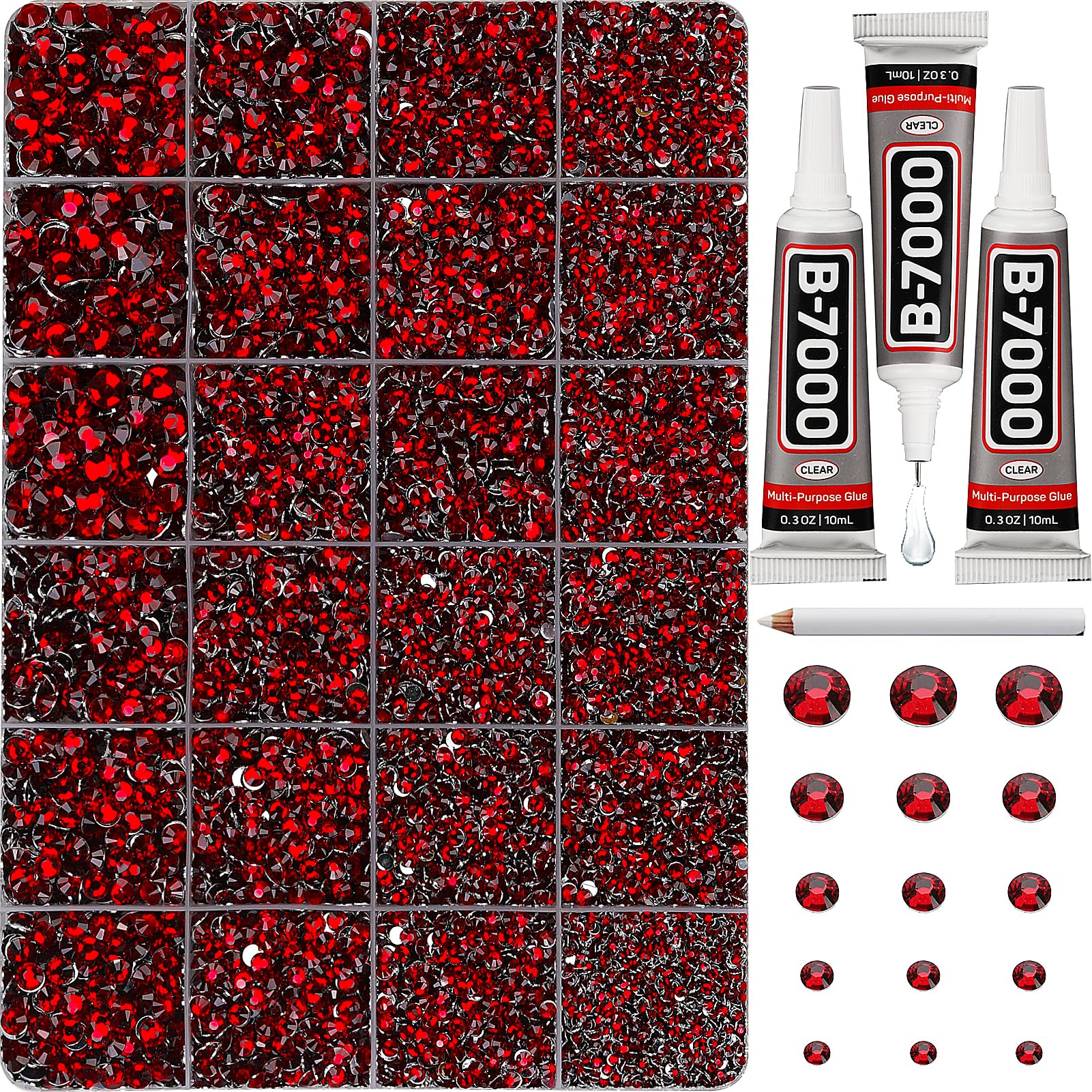 Worthofbest maroon rhinestones close-up for crafting sparkle