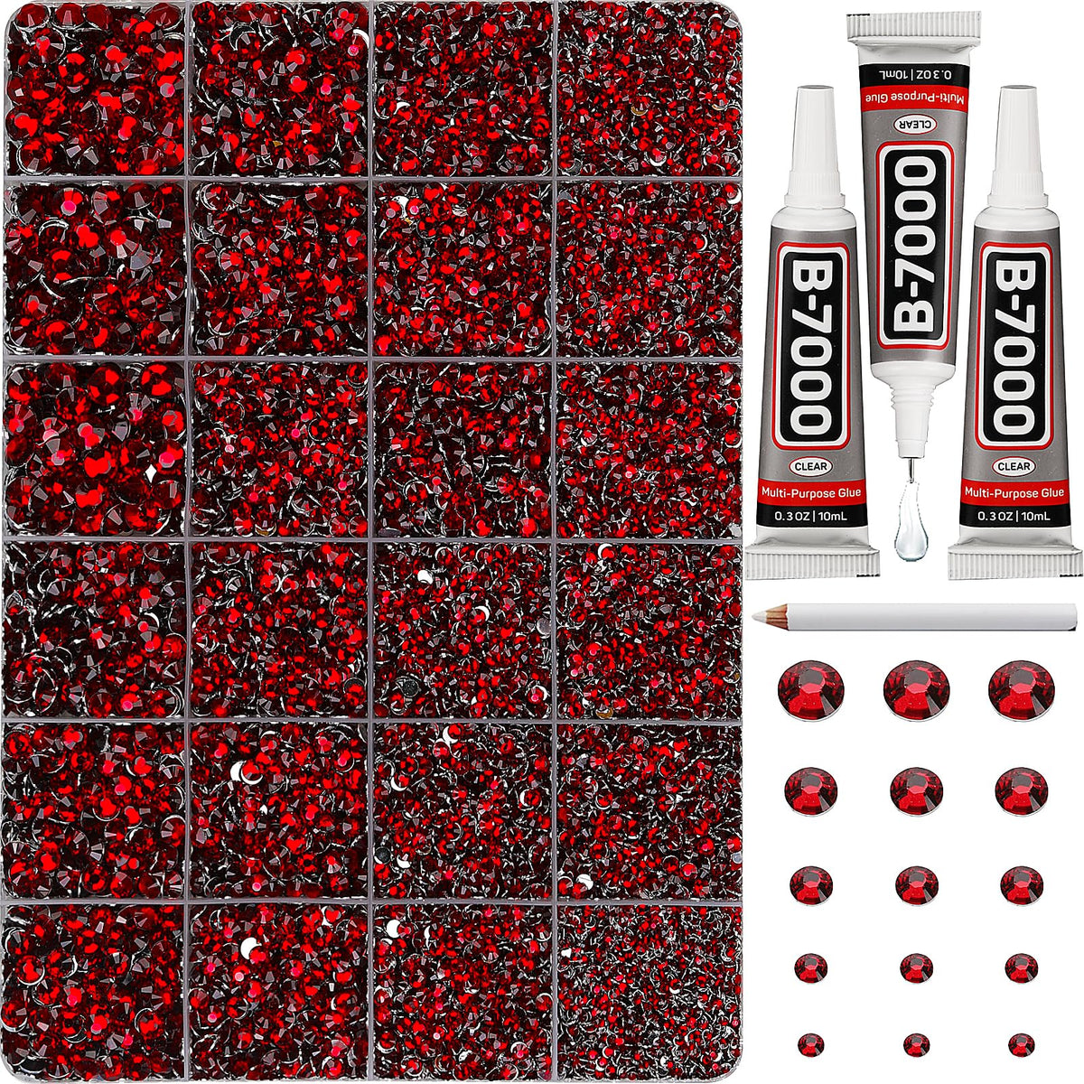 Worthofbest maroon rhinestones close-up for crafting sparkle