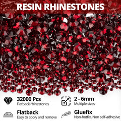 Worthofbest Burgundy rhinestones 3mm ideal for shoes and bags embellishments