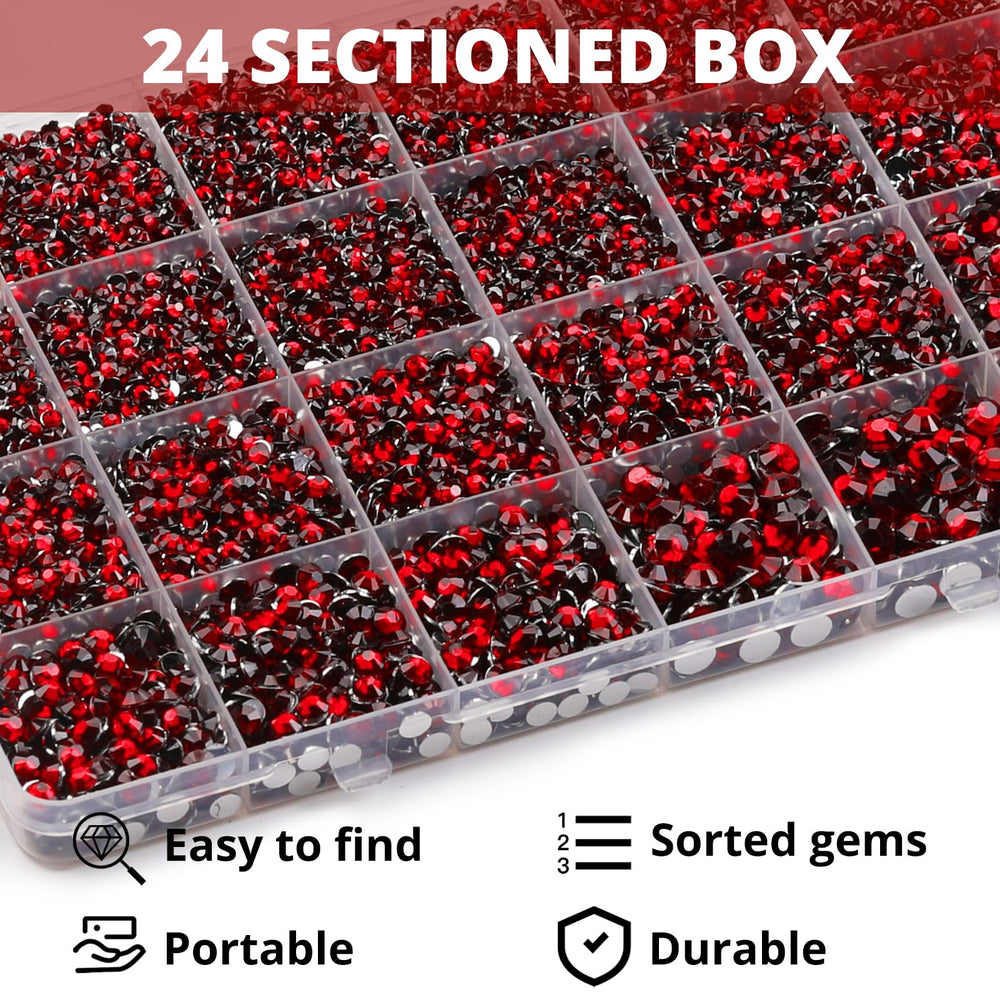 Worthofbest Burgundy rhinestones 4mm vivid shine for dresses and crafts