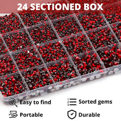 Worthofbest Burgundy rhinestones 4mm vivid shine for dresses and crafts