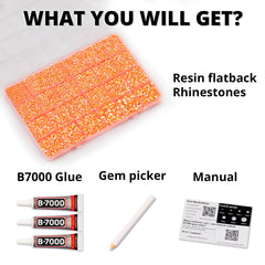 Worthofbest flatback rhinestones 2–6mm ready to adhere on fabrics and decor.